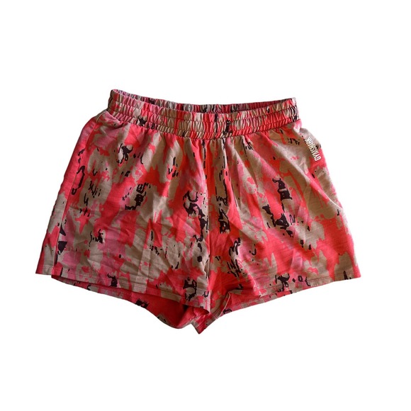 Set x2 Women L Gymshark Graphic Camo Hoodie Sweatshirt Shorts Pullover Lounge3 - Picture 5 of 8